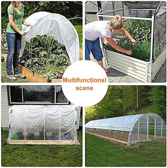 Transparent Tarp Waterproof 10x23ft Clear Tarpaulin Cover Tarps Heavy Duty Waterproof with Metal Grommets Reinforced Corners Windproof Dustproof Multi-Purpose Tarp