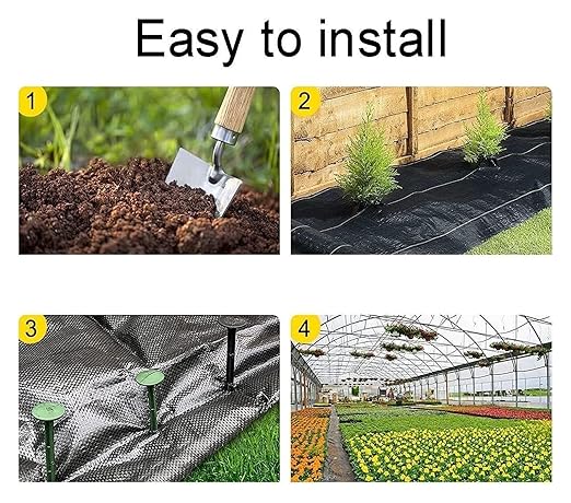 Driveway Fabric Weed Barrier Fabric Weed Control Film Mat Barrier Fabric for Landscaping(0.9x91m/3x300ft)