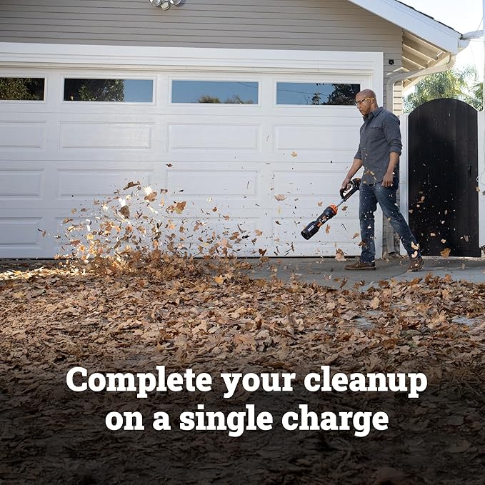 WORX Nitro Cordless Leaf Blower Electric Blower with 410 CFM &amp 130 MPH Blowers for Lawn Care with 3.8 Lbs 4.0 Ah Battery &amp Charger Included WG543