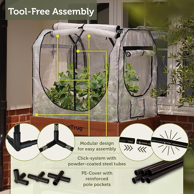 VegTrug® Small Classic Greenhouse Frame &amp Multi-Cover Set