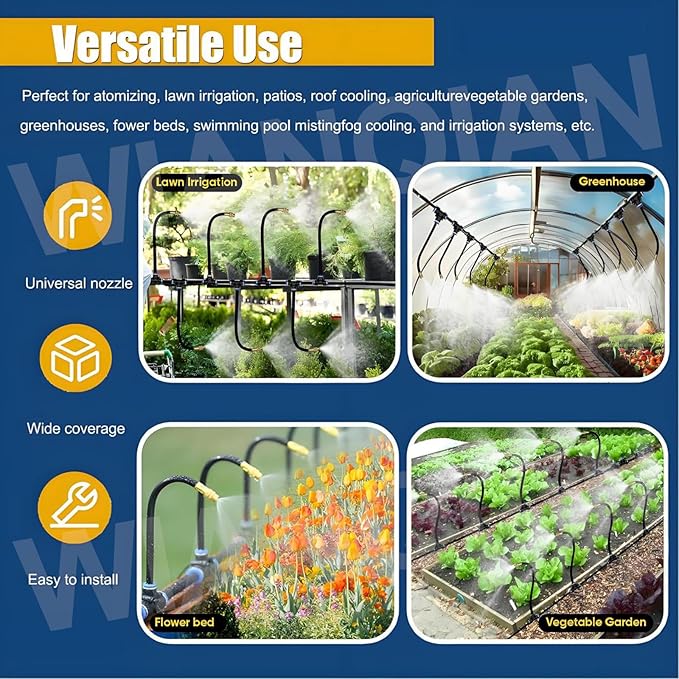 360° Bendable Drip Irrigation Kit Bendable Drip Garden Watering System Automatic Irrigation Equipment Set High Pressure Resistance Smart Timer For Greenhouse Flower Beds Lawn 40m+controller