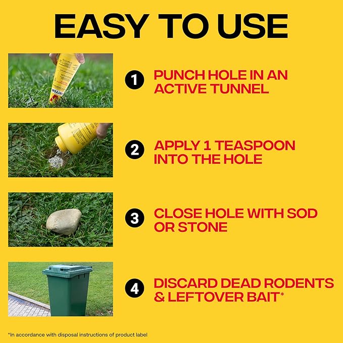 Victor M6006 Outdoor Mole &amp Gopher Poison Peanuts Mole and Gopher Killer Bait 4 Pack