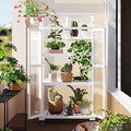 62 Height Wood Large GreenhouseBalcony Portable Cold Frame with Wheels and Adjustable ShelvesGreenhouse for Outdoor Indoor Use