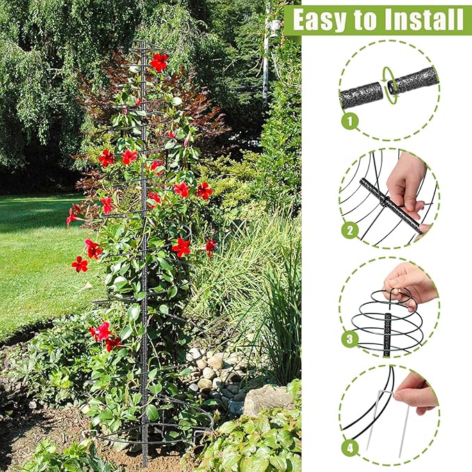 Trellis for Climbing Plants Outdoor or Indoor2 Pack 73inch Tall Garden Trellis for Climbing PlantsMetal Plants Trellis Support for Vine VegetablesFlowers