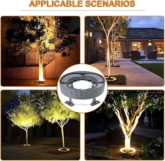 Led Outdoor Lights Low Voltage Landscape Spotlights Small Lawn Tree Ring Lights IP65 Weatherproof(Green LightPack of 4)