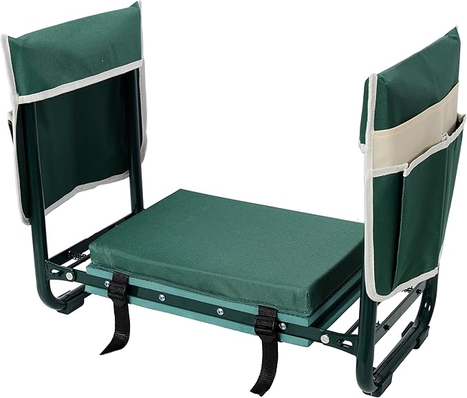 Ultimate Garden Kneeler and Seat Combo: Foldable Garden Kneeler &amp Seat Bench Gardens Stool with Tool Pouches &amp Large Bag Perfect Seats and Kneelers Combo for Seniors330lbs Capacity
