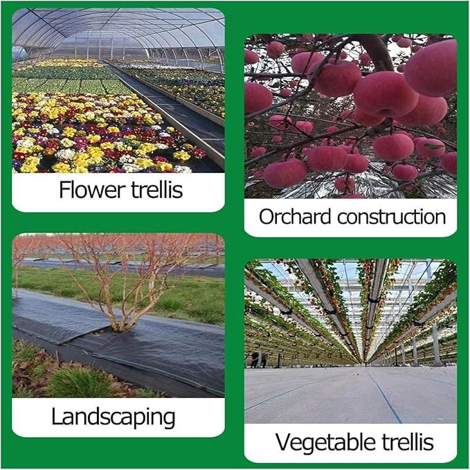 Driveway Fabric Weed Barrier Landscape Fabric Garden Weed Control Membrane Breathable Barrier Fabric Flower Beds(1.5x5m/4.92x16.4ft)