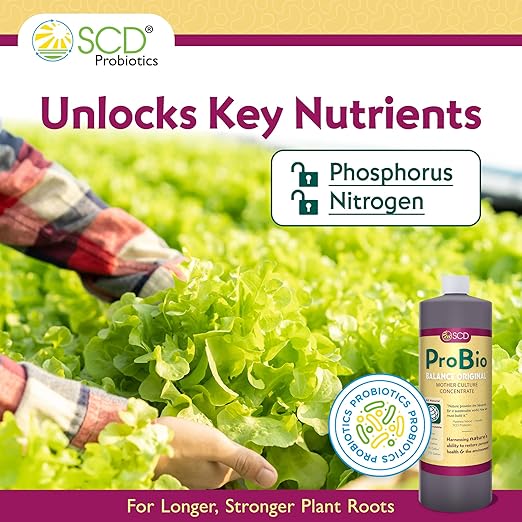 ProBio Balance Original - Make 20X More Farm &amp Garden Soil Conditioner Super Concentrate of Effective Beneficial Microorganisms OMRI-Listed for Organic Farms Gardens – by SCD Probiotics (1 Liter