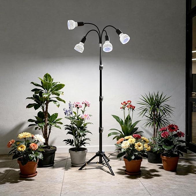 Grow Light 5500K (320 Watts Equiv) White Full Spectrum Plant Growing Lamp for Indoor PlantsLED Bulbs Replaceable