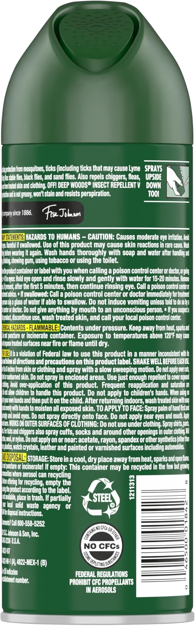 OFF! Deep Woods Insect Repellent Spray with 25 Percent DEET Provides up to 8 Hours of Mosquito Protection 6 Ounce (Pack of 3)