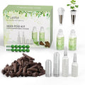 LetPot 172 Pcs Seed Pod Kits Hydroponics Growing Sponges Grow Anything Kit Pod for Hydroponic with 60 Sponges 2 Nutrients 25 Baskets 60 Stickers 25 Germination Domes