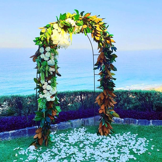 Outdoor Garden Trellis Garden Arbor for Various Climbing Plants Wedding Arch Backdrop Stand for Ceremony Black White Colors to Choose for Outdoor Garden Lawn Backyard (Color : White)