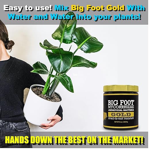 Big Foot Gold Mycorrhizal Fungi 5 lbs Beneficial Bacteria for Plant Growth Root Stimulator Super Concentrated 3-in-1 Formula for All Plants