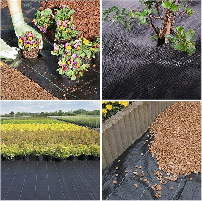 4FT x 250 FT Heavy Duty Landscape Fabric Ground Cover Block Ground Cover Weed Block Gardening Mat Woven Garden Cloth for Outdoor Planting