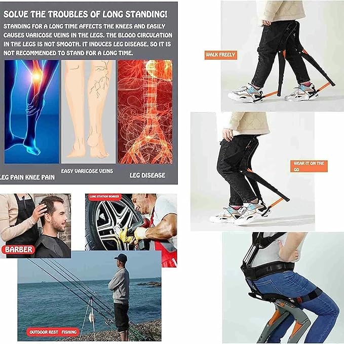Exoskeleton Seat Adjustable Chairless Invisible Chair Invisible Chair Human Wearable Seat 5 Gear Adjustable Heights