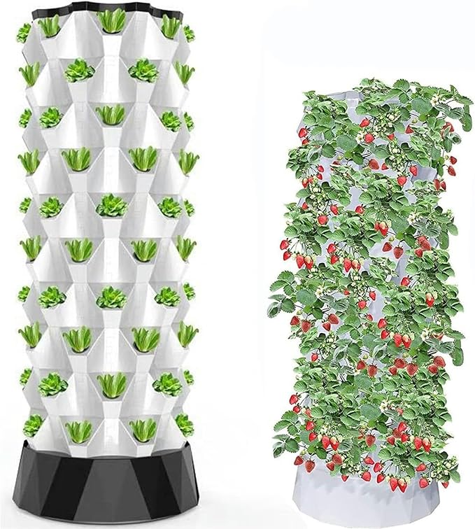 Garden Hydroponic Growing System Vertical Tower - Vegetable Plant Tower Gift for Gardening Lover - Automate Aeroponics Mini Indoor Outdoor Home Grow Herb/1pc
