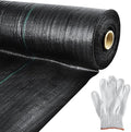 mupera Heavy Duty Weed Barrier Fabric - 6.5ft x 330ft (78x3960) Professional Grade Landscape Fabric UV-Resistant 3.8oz Woven PP for Driveway &amp Garden Commercial Strength Ground Cover (Black)