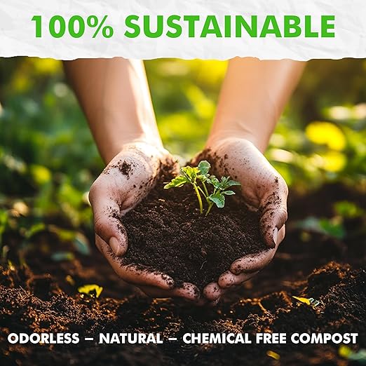 Fishnure - Odor-Free Natural Microbial Compost Starter 1 4-lb Bag for 1000 lb Compost that Can Be Used as Fertilizer for Potting Soil Indoor Plants &amp Outdoor Plant Soil Gardening Essentials
