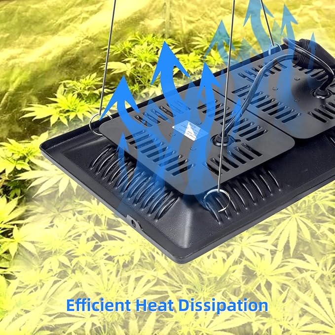 Waterproof 300W LED Grow Light Full Spectrum CFGROW 3500K White COB LED Grow Light Natural Heat Dissipation Without Noise Suitable for Plants All Growing Stage Indoor or Outdoor.