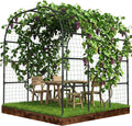 SUNYRISY Garden Arch Trellis for Climbing Plants Outdoor 88 x 88 x 88 Metal Core Tall Archway Tunnel Plant Support for Cucumber Tomato Vine Flowers Vegetables Climbing Plants