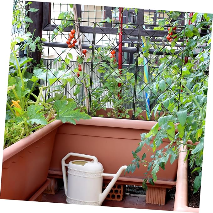 Multifunctional Foldable Garden Trellis Plant Support Rack for Climbing Vines Beans Cucumbers Grapes Iron Stand for Outdoor and Indoor Gardening