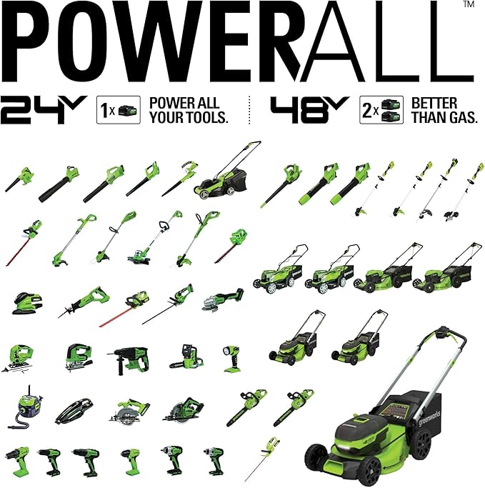 Greenworks 24V Sweeper 2.0Ah Battery and Charger Included