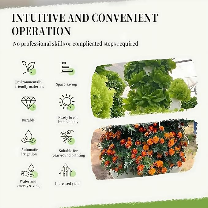Multi-Layer hydroponic Planting Tower 20/28/36-Plant Indoor hydroponic Tower hydroponics Water Tank and Pump LED Grow Lights for Vegetables Herbs and Strawberries Withlights-7Layer