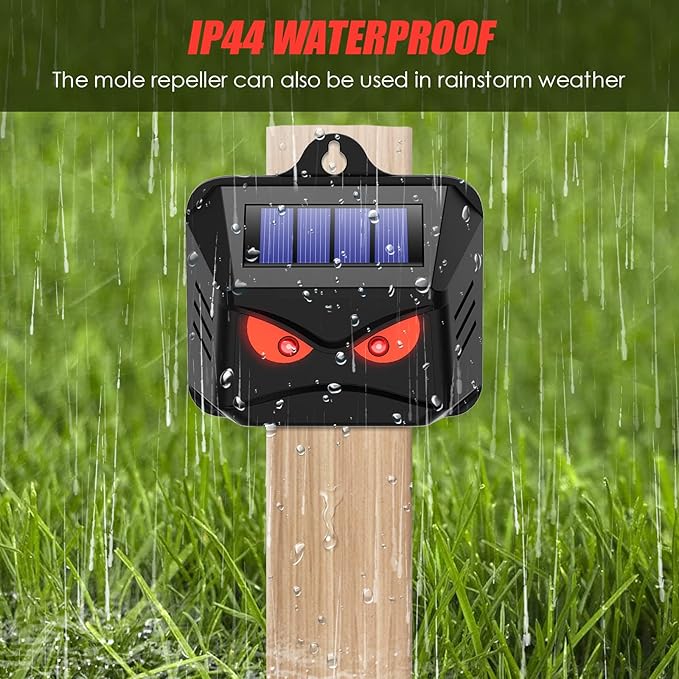 4 Pack Solar Nocturnal Animal Repeller Outdoor Predator Eyes Coyote Deterrent for Skunk Deer Fox Raccoon Nighttime Predator Lights for Chicken Coop Yard Garden &amp Farm Protection