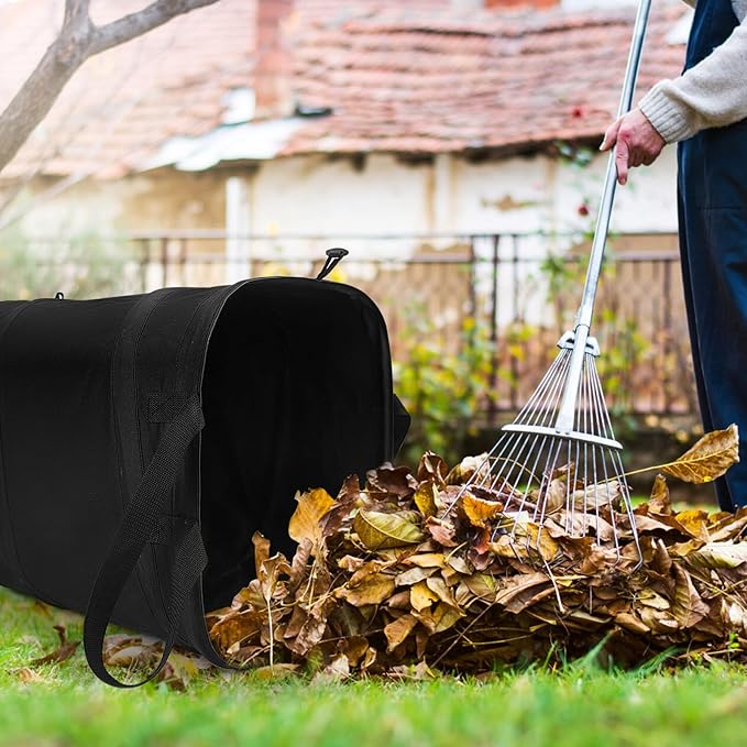 YUDI &amp GARDEN 46 Gallon Square Collapsible Yard Waste Bin Collapsible Trash Can for Collecting Weeds or Leaf or Yard and Party Waste