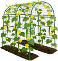 Garden Arch Trellis for Climbing Plants Outdoor - 83 H*71 W*43 L Large Rustproof Garden Trellis Heavy Duty Grape Trellis Tunnel Trellis for Melons Pumpkins Cucumbers Peas(Green)