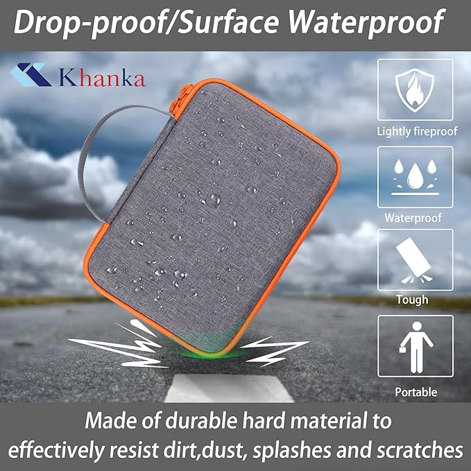 khanka Hard Storage Case for WOLFBOX MF200 Electric Air Duster Compatible with Wolfbox MF200 Air Compressor and Accessories Case Only