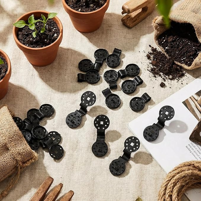 Barydat 600 Pcs Black Shade Cloth Plastic Clips Round Sunshade Net Fixing Clip Fabric Clips for Garden Anti Bird Netting Greenhouse Outdoor Agricultural Netting Fabric Accessories
