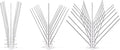 Bird Barrier Bird-Flite Stainless Steel Bird Spikes | Metal Pins Strips with Plastic Base Clear Glue Adhesive Included - Narrow (2.5in) 10 Ft. Length