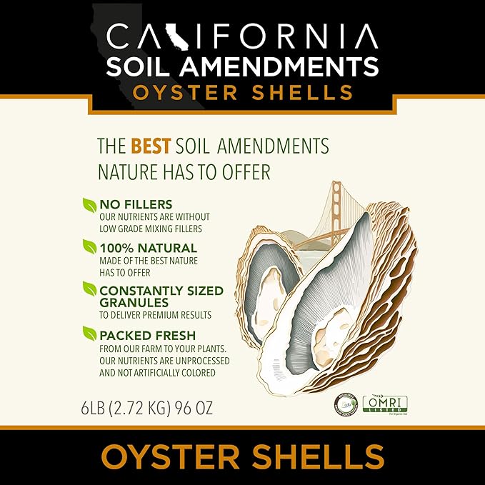 The Bud Grower | California Hot Soil Premium Oyster Shell Flour | 6 lbs of Fine Powder 100% Organic Oyster Shell Flour | All-in-One Grow Tent Kit's &amp Supplies
