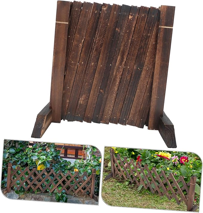 BESTonZON Expandable Wooden Garden Trellis Retractable Lattice Fence for Climbing Plants Stylish Outdoor Decor Convenient and Portable Edging for Garden Privacy and Aesthetic Appeal