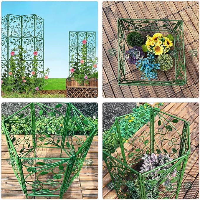 Yardwe 6pcs Garden Trellis Plant Climbing Support for Indoor Potted Plants Vertical Rack for Peas Roses Morning Glories Outdoor Indoor Use
