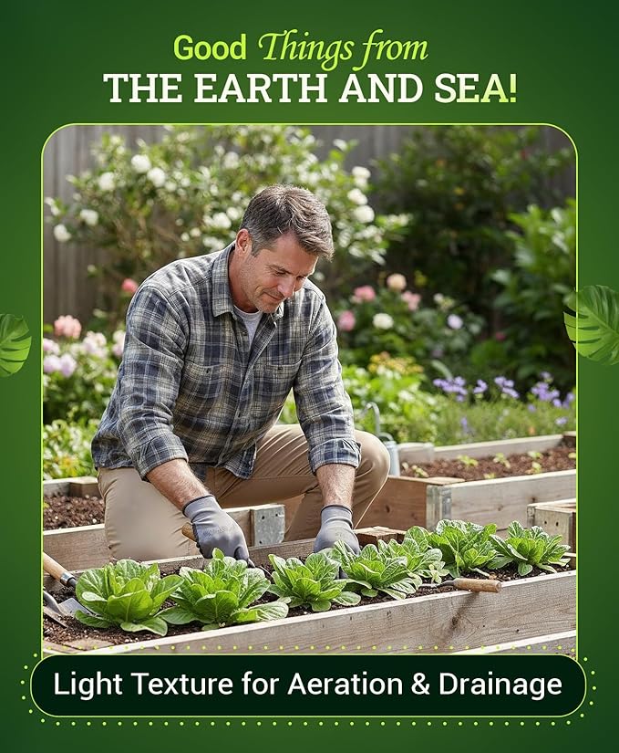 FoxFarm Ocean Forest Potting Soil for Container Gardens - Light Aerated Texture with Fish Meal Crab Meal Earthworm Castings - Houseplant Potting Mix for Seedlings &amp Plant Starts - 2 x 12 Quart