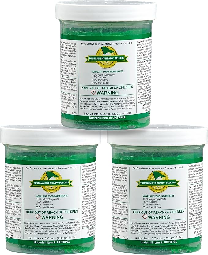 Underhill UHTRPEL Tournament-Ready Wetting Agent Pellets Soil Surfactant for Lawn Garden Turf Grass Golf Greens 3 Tablets
