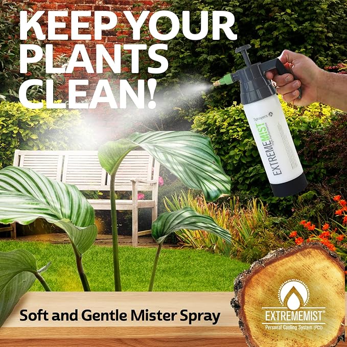 ExtremeMIST High-Performance Garden Sprayer - Ultimate Plant Mister &amp Spray Bottle for Plants - Horticultural Hand Pump Sprayer with Adjustable Brass Nozzle - Outdoor &amp Indoor Plant Humidifier
