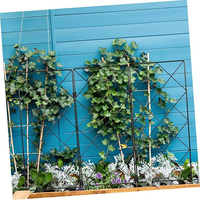 VANZACK Garden Trellis for Climbing Plants Multi-Functional Folding Support Stand for Vines Vegetables and Flowers Easy Installation and Reusable Design for Indoor and Outdoor Use