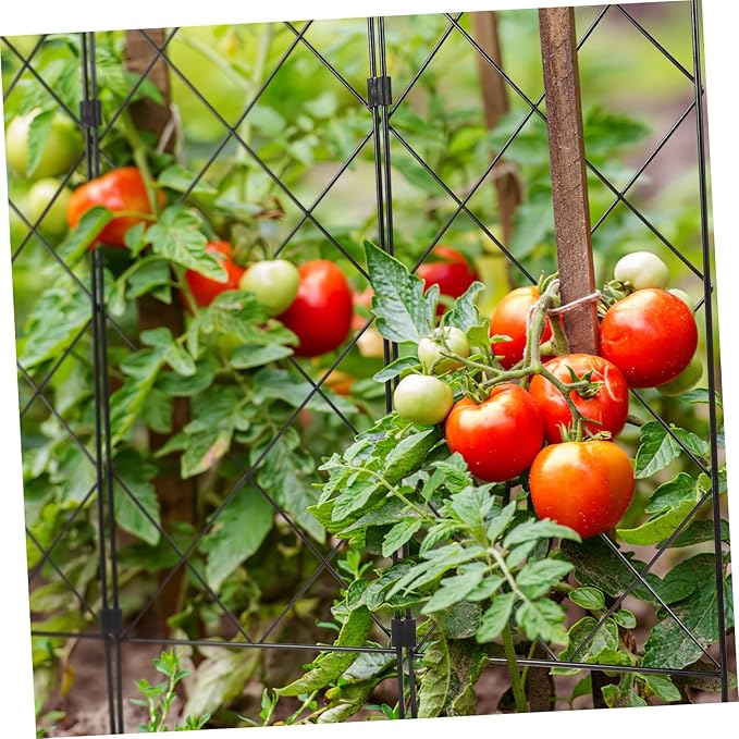 Multifunctional Foldable Climbing Plants Rack Rustproof Garden Trellis Support Stand for Vine Flowers Vegetables and Fruits Stable Frame for Outdoor Gardening and Healthy Plant