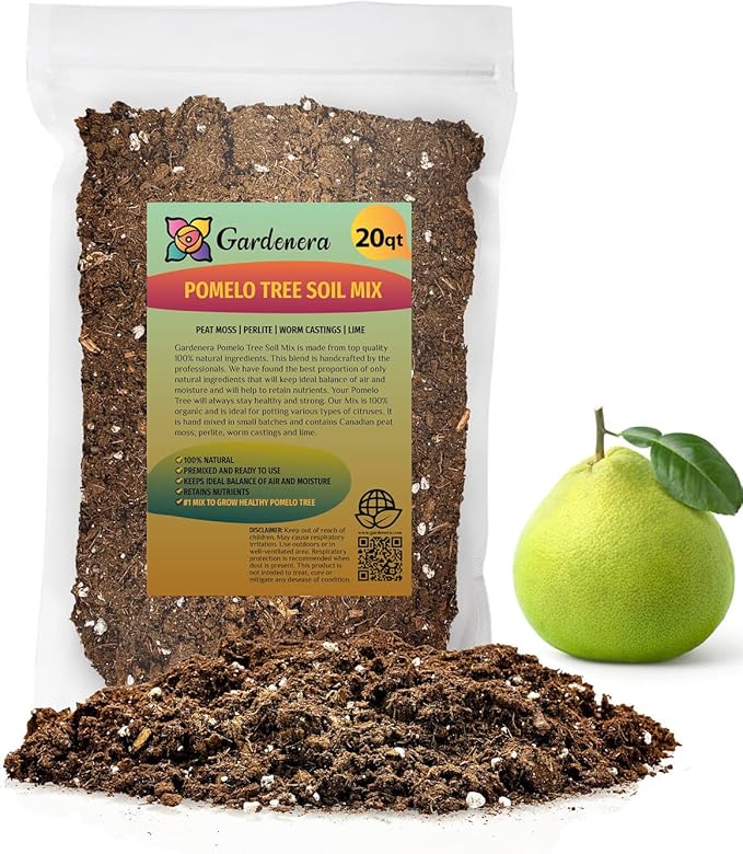 Gardenera's Expert Blend: The Best Soil Mix for Growing Citrus Maxima - Pomelo Trees [20 Quart Bag]