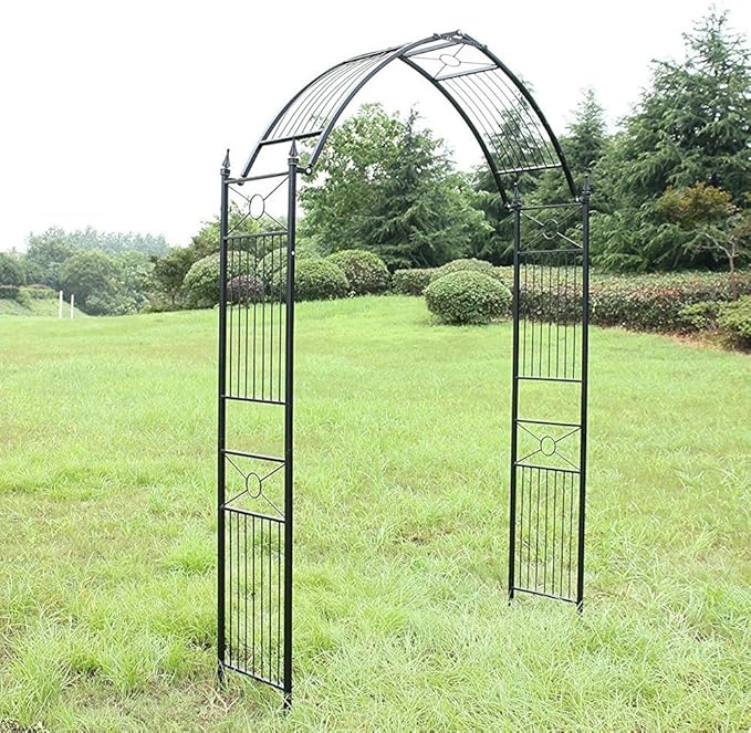 1.Go Steel Garden Arch 8'2 High x 4'7 Wide Garden Arbor for Various Climbing Plant Outdoor Garden Lawn Backyard