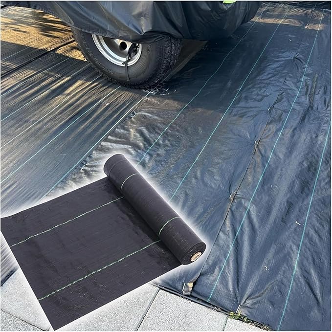 Weed Barrier Fabric - Ground Cover Mat for Gardening and Landscaping Efficient Weed Suppressant 40cm/60cm/100cm Wide 3.2oz 1m x 50m
