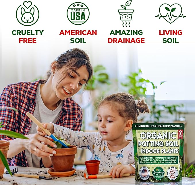 Organic Potting Soil for Indoor Plants. Boost House Plant Growth for Monstera Fiddle Leaf Money Tree Pothos Snake Plant Aroid Flowers Herbs Veggies &amp More Smart Grower 3 LB Ready to Plan