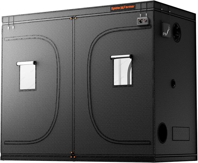 Spider Farmer 8x4 Grow Tent 96x48x80 with Hook for Controller 1680D Thicken Mylar Canvas Enlarged View Window Waterproof Floor Tray for Indoor Hydroponic Growing for SF4000 SE5000 G5000