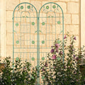 Dawn 2 Pack Metal Garden Trellis 71 x 19.7 Rustproof Trellis for Climbing Plants Outdoor Flower Support Green