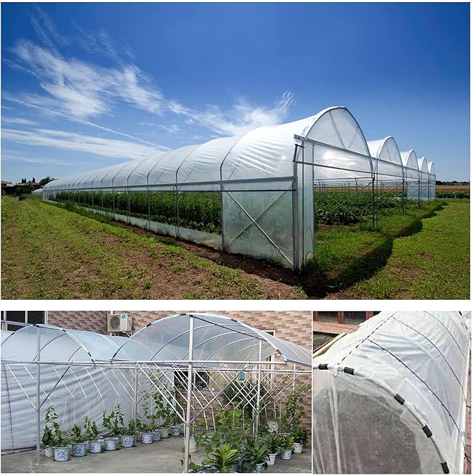 50 PCS 1 inch Greenhouse Clamps Clips 26mm Black ABS Snap Clamp Tube Clip Garden Buildings Tube Clip for Greenhouse Film Sunshade Nets Frame Shelters (Outer Ø 1.26”inner Ø 1”)