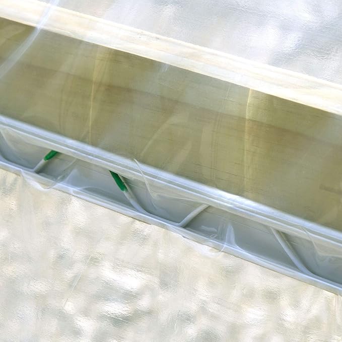 Wire and Channel Kit | 1 x 6.5' Aluminum Greenhouse Channel with 6.5' Steel Wire Jiggly Wire | PVC Coated Wire and U-Channel | Lock Channel and Wire (20 Pack)
