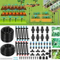 Drip Irrigation Kit – 2026 New Quick-Connect Micro Irrigation System with 46FT 1/2'' Tubing Locking Nozzle Emitters Adjustable Misting Sprayers for Gardens Lawns Raised Beds and Greenhouses